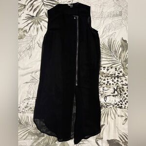 H&M Sheer Sleeveless Zip-up Tunic